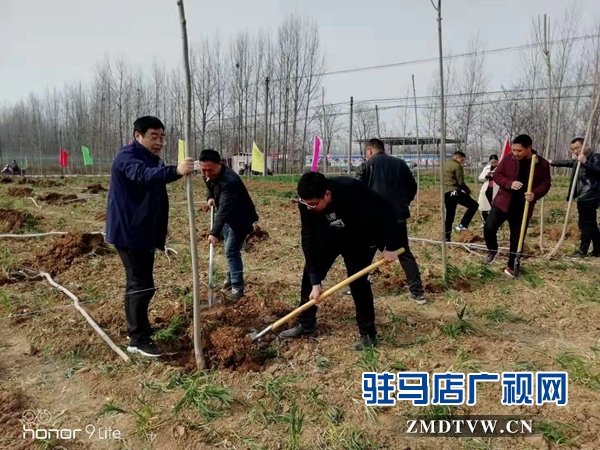 汝南縣三橋鎮(zhèn)黨員干部參加義務植樹活動