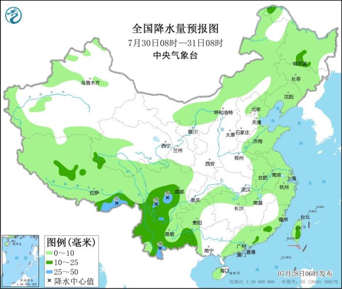 東北地區(qū)等地有較強降雨 南方高溫天氣持續(xù)