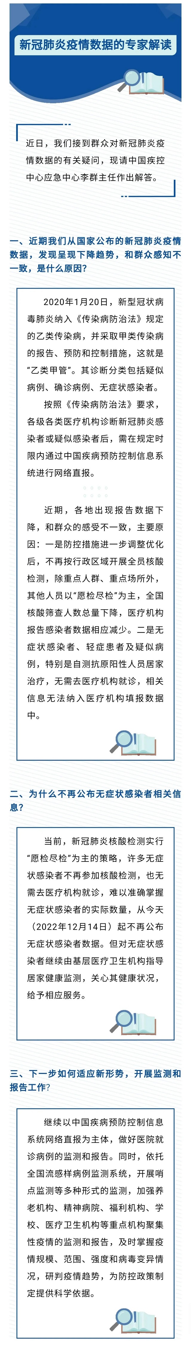 據(jù)國家衛(wèi)健委消息，今起不再公布無癥狀感染者數(shù)據(jù)。