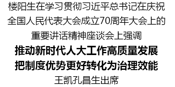 學(xué)習(xí)貫徹習(xí)近平總書記在慶祝全國(guó)人民代表大會(huì)成立70周年大會(huì)上的重要講話精神座談會(huì)舉行